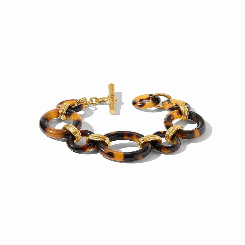 NEW JULIE VOS women's madison link bracelet in tortoiseshell